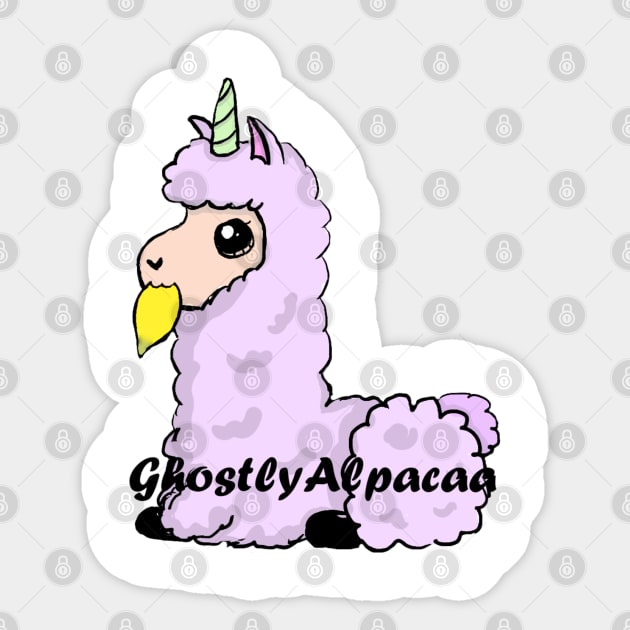 Alpacaa Nom- Lemon! Sticker by Ghostly_Alpacaa